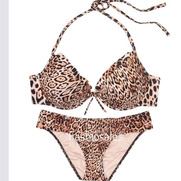 Victorias Secret Swim Push up Padded underwire Bikini top & Cheeky Bottom set - Picture 1 of 14